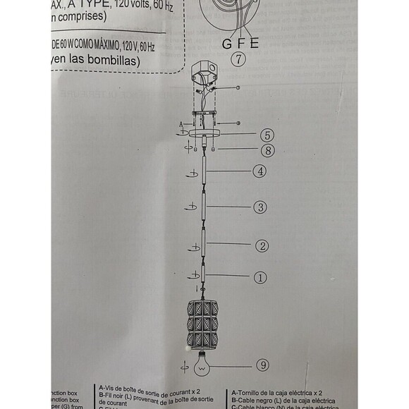 Crystal Pendant Light, CALDION 1-Light Modern Pendant Light Fixtures Adjustable - Picture 8 of 11